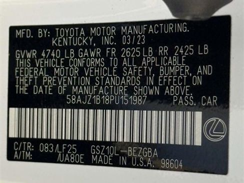 Certified 2023 Lexus ES 350 F Sport image 35