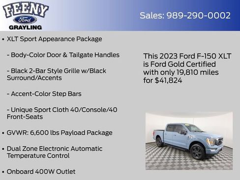 Certified 2023 Ford F150 XLT w/ Equipment Group 302A High image 22