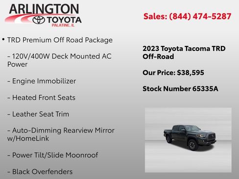 Used 2023 Toyota Tacoma TRD Off-Road w/ TRD Premium Off Road Package AWD/4WD image 4