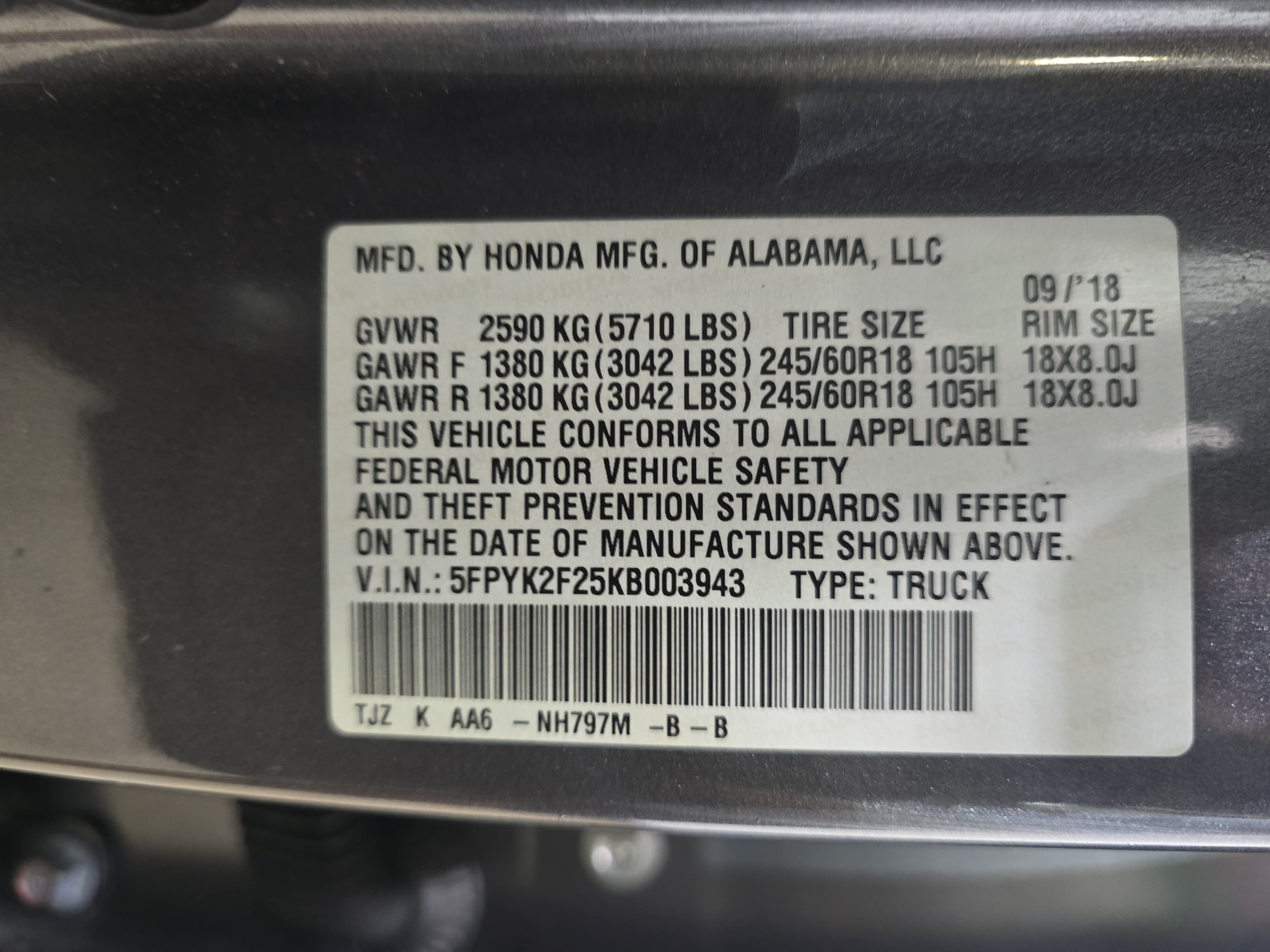 Used 2019 Honda Ridgeline RT image 31
