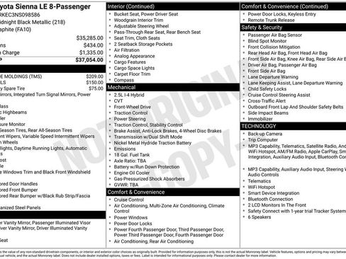Used 2022 Toyota Sienna LE FWD image 3