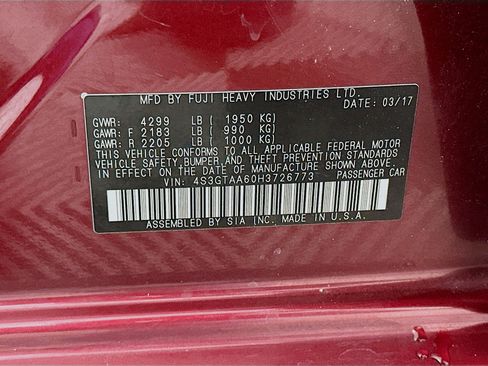 Used 2017 Subaru Impreza 2.0i image 12