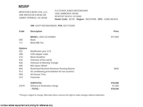 Certified 2022 Mercedes-Benz GLS 450 GLS 450 4MATIC SUV image 4