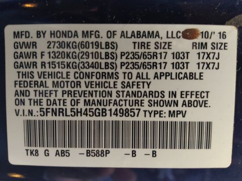 Used 2016 Honda Odyssey EX image 33
