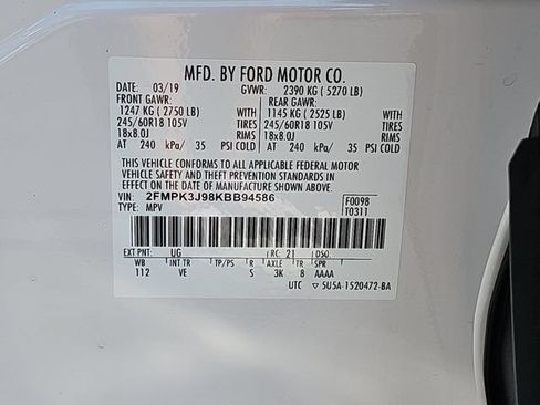 Certified 2019 Ford Edge SEL w/ Equipment Group 201A FWD image 37