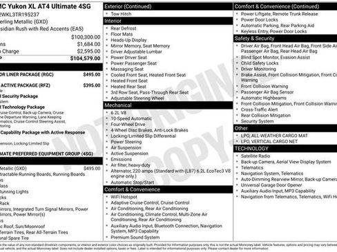 New 2026 GMC Yukon XL AT4 Ultimate w/ LPO, Floor Liner Package image 25