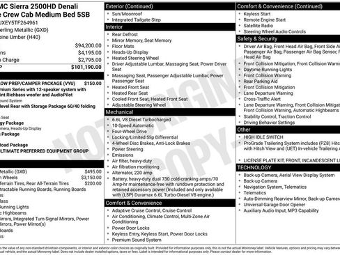 Used 2026 GMC Sierra 2500 Denali Ultimate w/ Snow Plow Prep/Camper Package AWD/4WD image 4