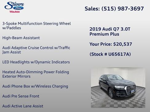 Used 2019 Audi Q7 3.0T Premium Plus w/ Premium Plus Package AWD/4WD image 8
