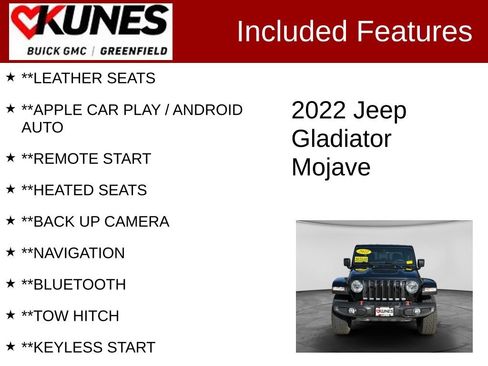 Used 2022 Jeep Gladiator Mojave w/ Trailer Tow Package AWD/4WD image 2