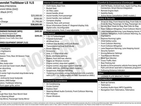 New 2026 Chevrolet TrailBlazer LS w/ LS Convenience Package AWD/4WD image 22