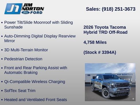 Used 2026 Toyota Tacoma TRD Off-Road w/ TRD Off Road Premium Package AWD/4WD image 31