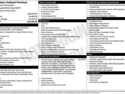 Certified 2023 Subaru Outback Premium image 8