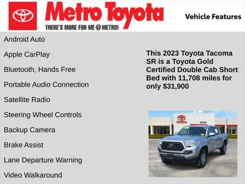 Certified 2023 Toyota Tacoma SR w/ SR Convenience Package RWD image 11