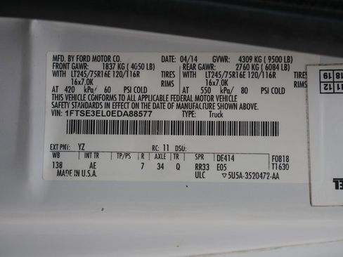 Used 2014 Ford E-350 and Econoline 350 Super Duty w/ Power Group image 22