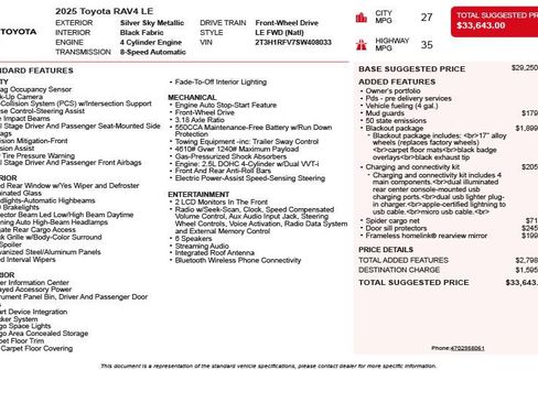 Used 2025 Toyota RAV4 LE FWD image 3