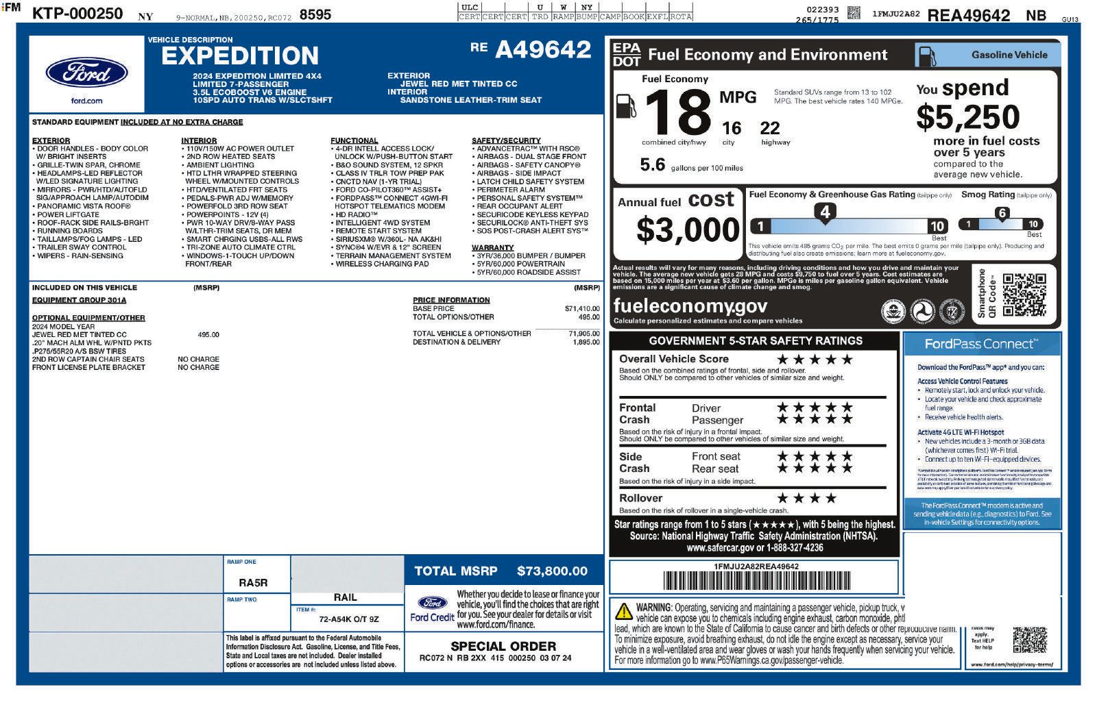 Used 2024 Ford Expedition Limited AWD/4WD image 18