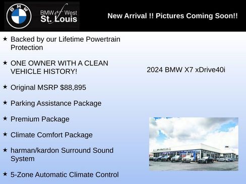Used 2024 BMW X7 xDrive40i w/ Premium Package AWD/4WD image 3