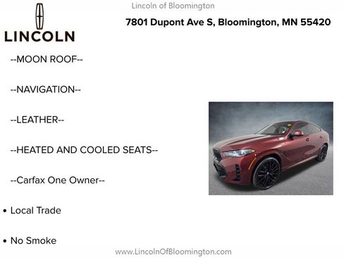 Used 2024 BMW X6 xDrive40i w/ Executive Package AWD/4WD image 5