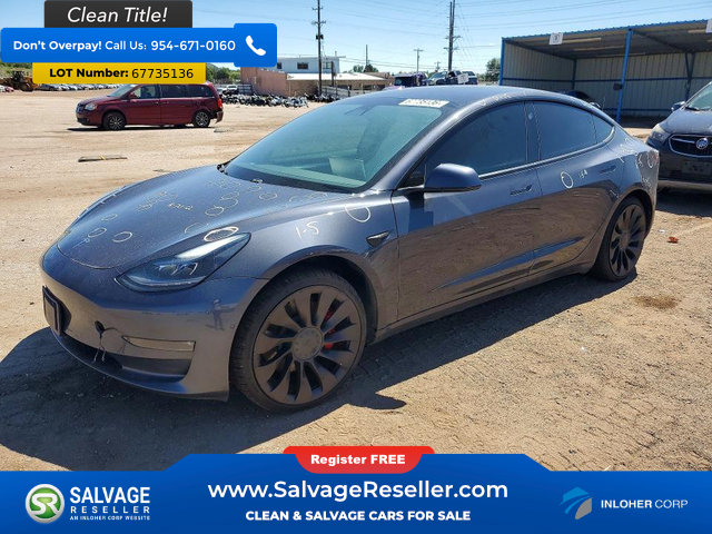 Used 2021 Tesla Model 3 Performance AWD/4WD image 1