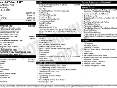 Used 2025 Chevrolet Tahoe LT w/ Comfort Package AWD/4WD image 16