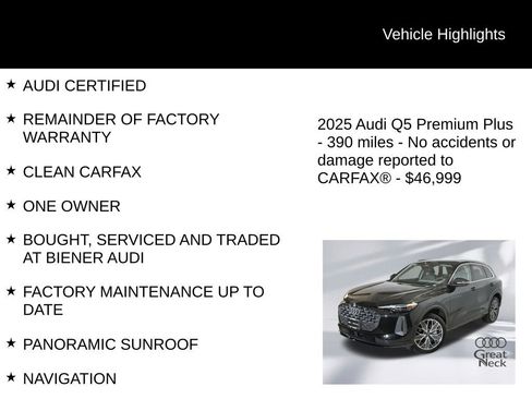 Certified 2025 Audi Q5 Premium Plus w/ Premium Plus AWD/4WD image 10
