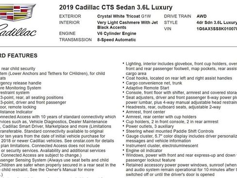 Used 2019 Cadillac CTS Luxury AWD/4WD image 26
