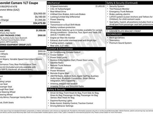 Used 2023 Chevrolet Camaro LT w/ RS Package RWD image 11