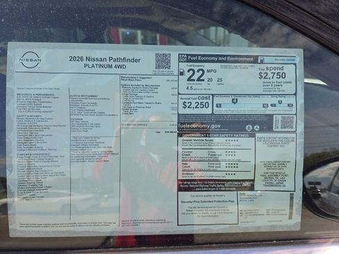 New 2026 Nissan Pathfinder Platinum AWD/4WD image 3