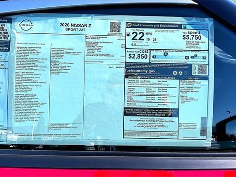 New 2026 Nissan Z Sport w/ Floor Mat Package image 11