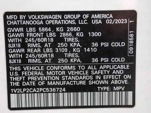 Certified 2023 Volkswagen Atlas SE image 49
