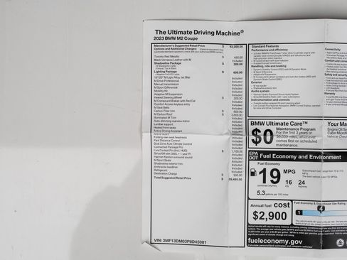 Used 2023 BMW M2 w/ Lighting Package RWD image 80