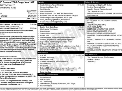 Used 2021 GMC Savana 2500 w/ Driver Convenience Package RWD image 6