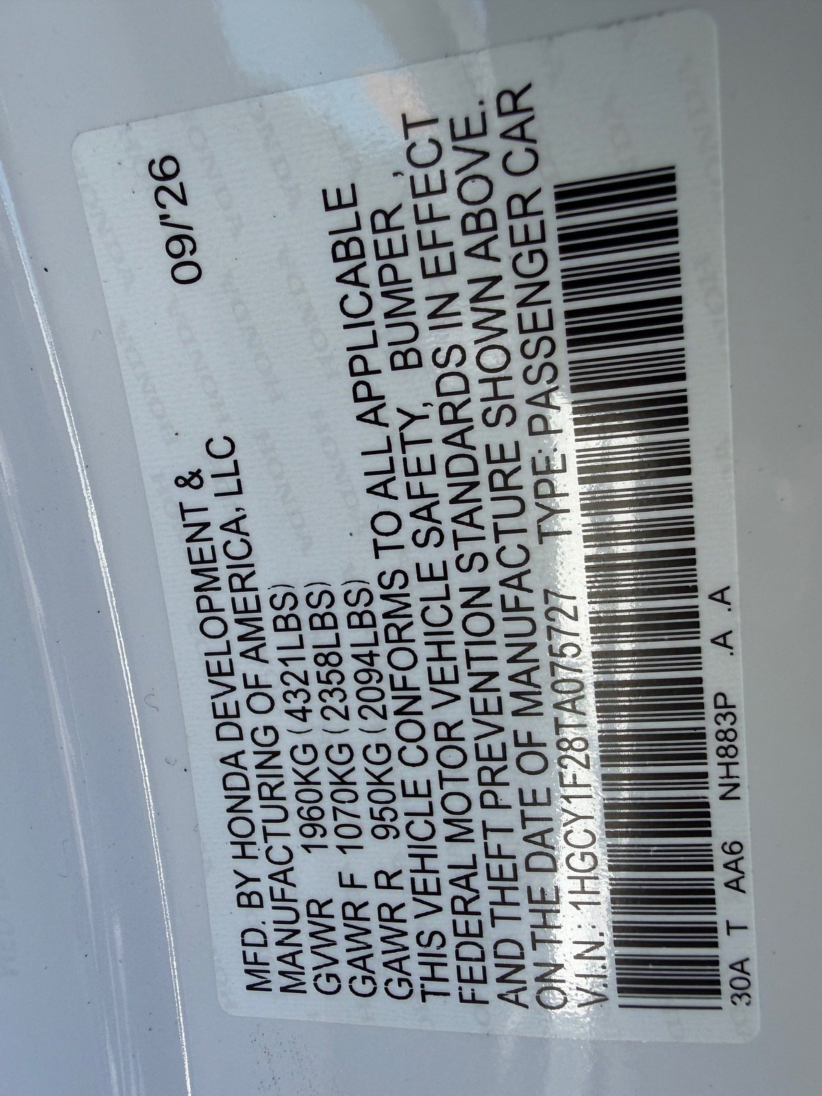 New 2026 Honda Accord LX image 30