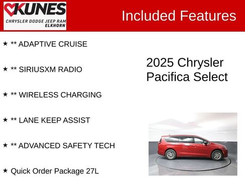 Used 2025 Chrysler Pacifica Select FWD image 3