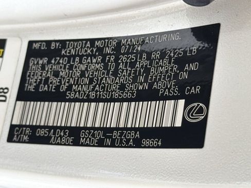 Certified 2025 Lexus ES 350 w/ Premium Package FWD image 29