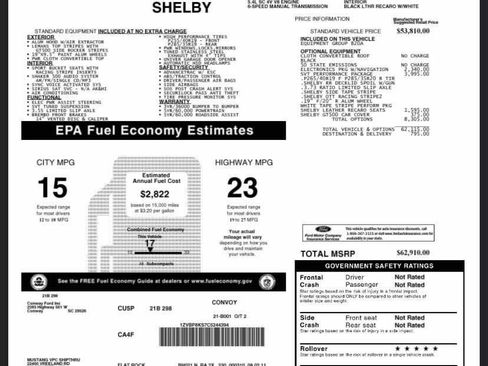 Used 2012 Ford Mustang Shelby GT500 w/ SVT Performance Pkg RWD image 85