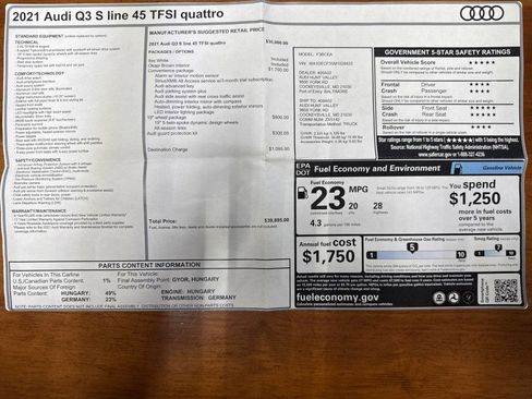 Used 2021 Audi Q3 2.0T Premium w/ Convenience Package AWD/4WD image 8