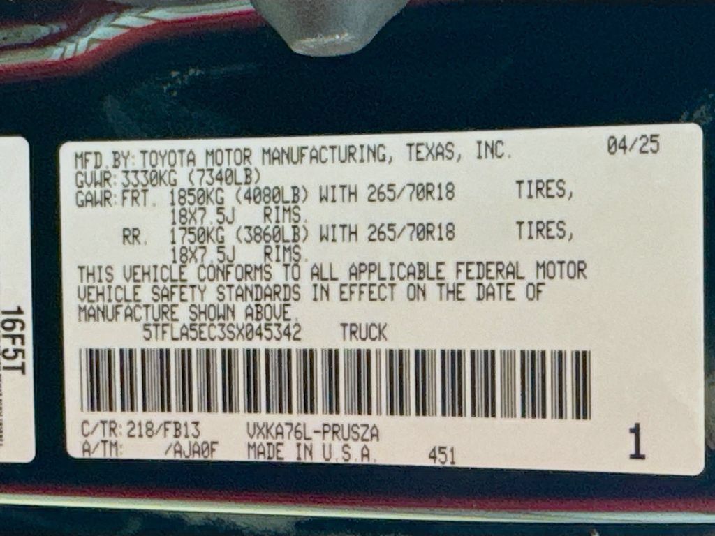 Certified 2025 Toyota Tundra SR5 w/ TRD Off-Road Package AWD/4WD image 27