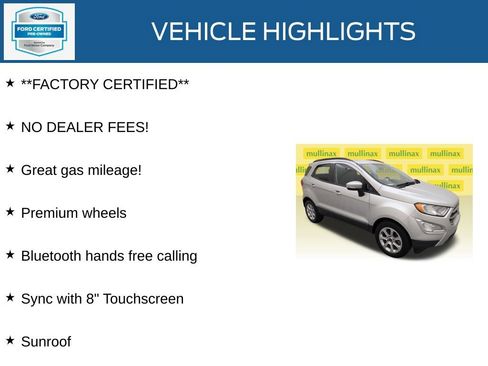 Used 2021 Ford EcoSport SE FWD image 12