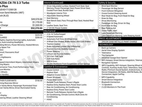 New 2026 MAZDA CX-70 3.3 Turbo w/ Premium Plus Pkg AWD/4WD image 5