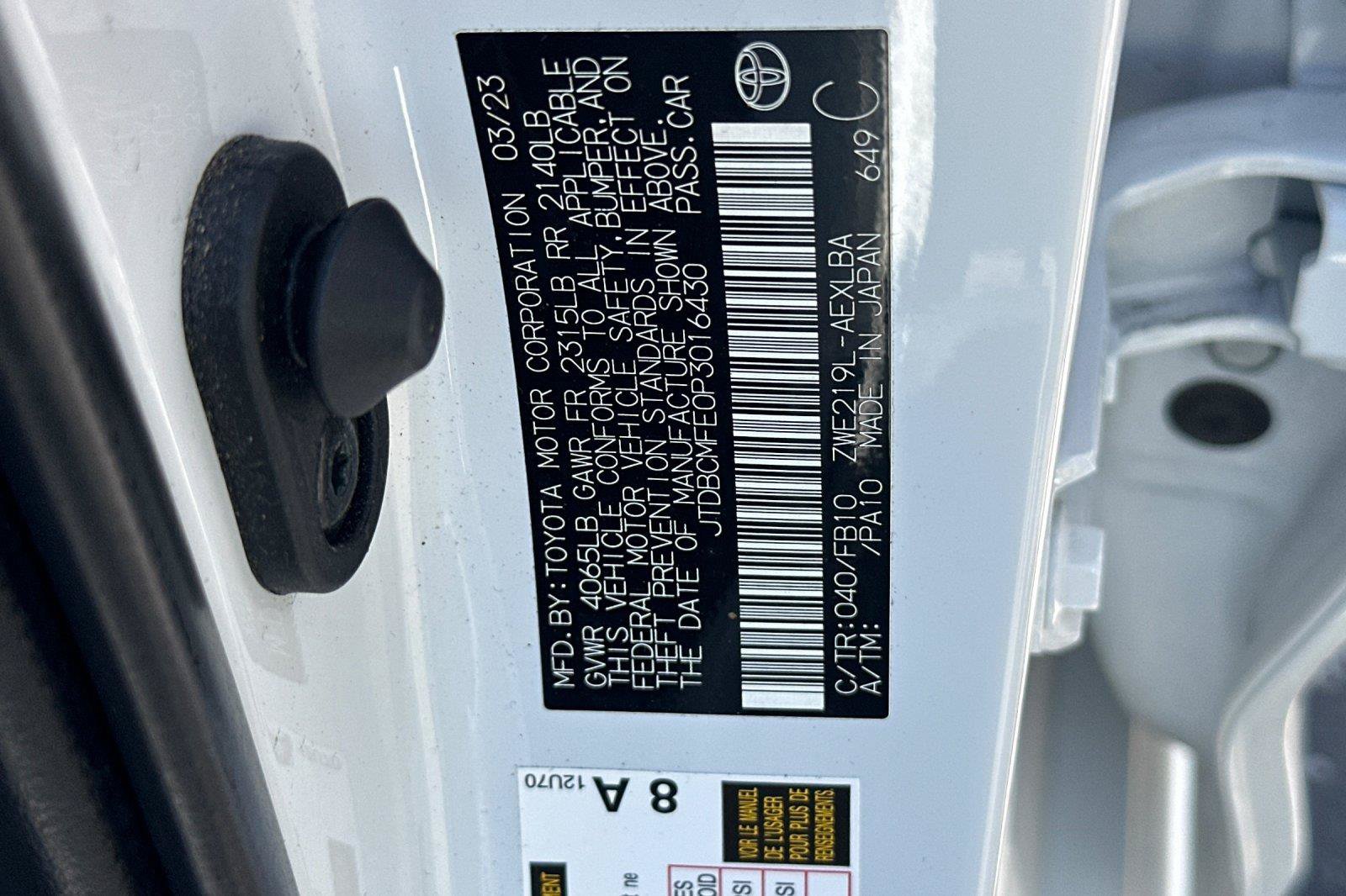 Used 2023 Toyota Corolla Hybrid Sedan FWD image 27