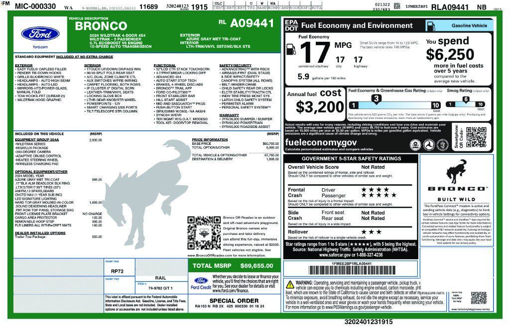 Used 2024 Ford Bronco Wildtrak AWD/4WD image 3