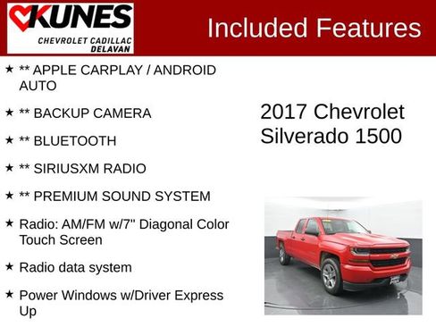 Used 2017 Chevrolet Silverado 1500 Custom w/ Custom Convenience Package AWD/4WD image 3