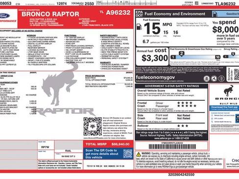 New 2026 Ford Bronco Raptor AWD/4WD image 26