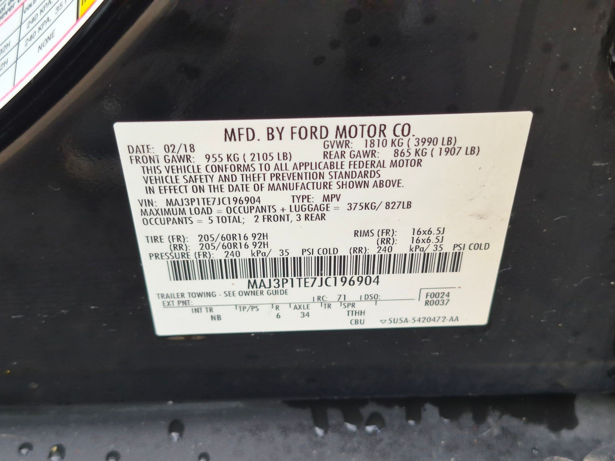 Used 2018 Ford EcoSport SE w/ SE Convenience Package FWD image 37