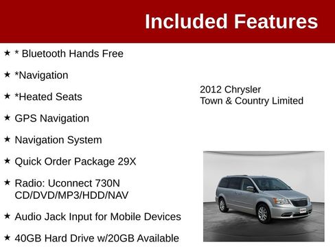 Used 2012 Chrysler Town & Country Limited FWD image 3