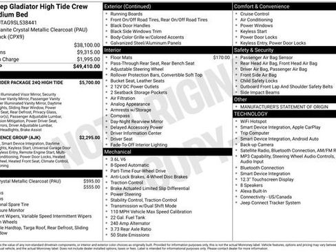 Used 2025 Jeep Gladiator Sport AWD/4WD image 2
