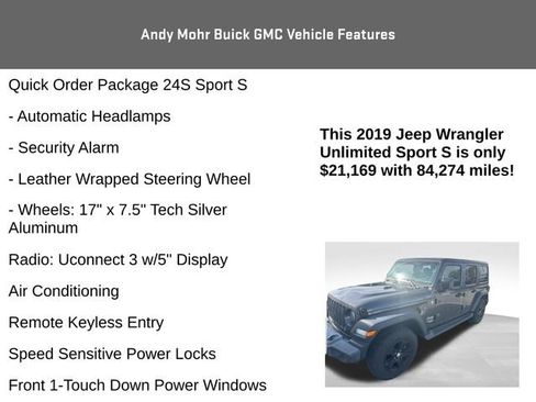 Used 2019 Jeep Wrangler Unlimited Sport S image 7