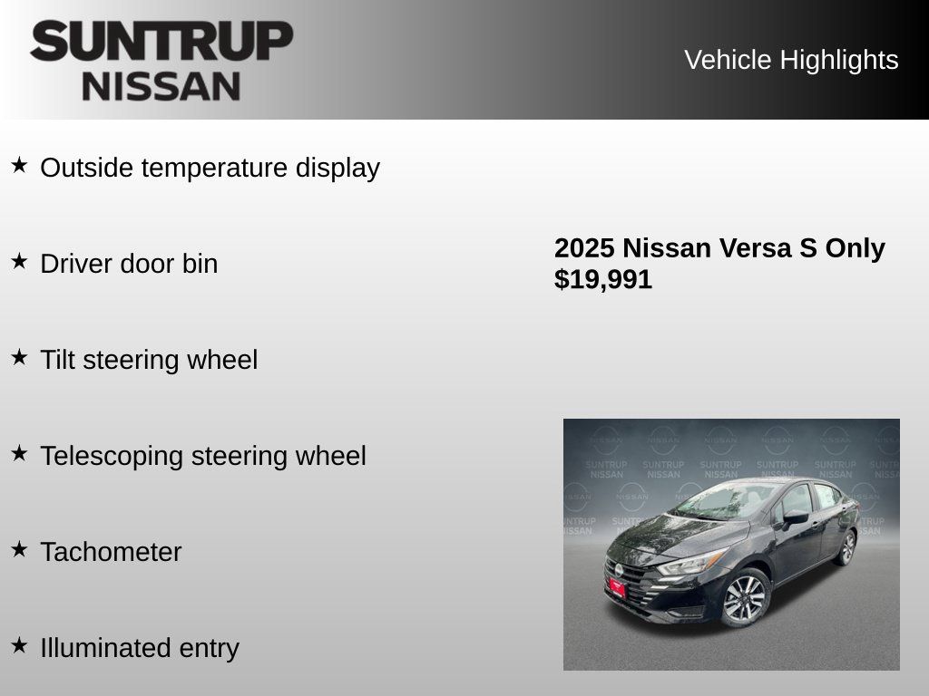 Used 2025 Nissan Versa S w/ S Plus Package FWD image 40