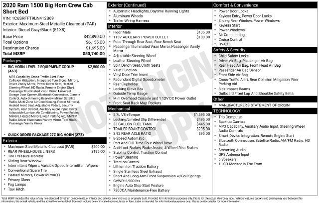 Used 2020 RAM 1500 Big Horn AWD/4WD image 5